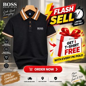 Trendy BOSS Pk Polo T-Shirt for Men + T-SHIRT GIFT