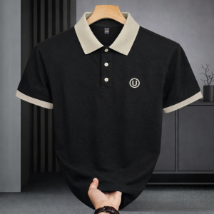 Trendy BLACK Polo T-Shirt for Men